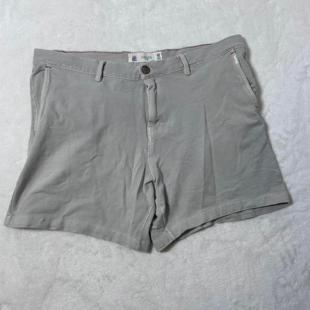 Laguna Men's‎ Shorts Casual Shorts 40 Grey Zip Button 95% Cotton
